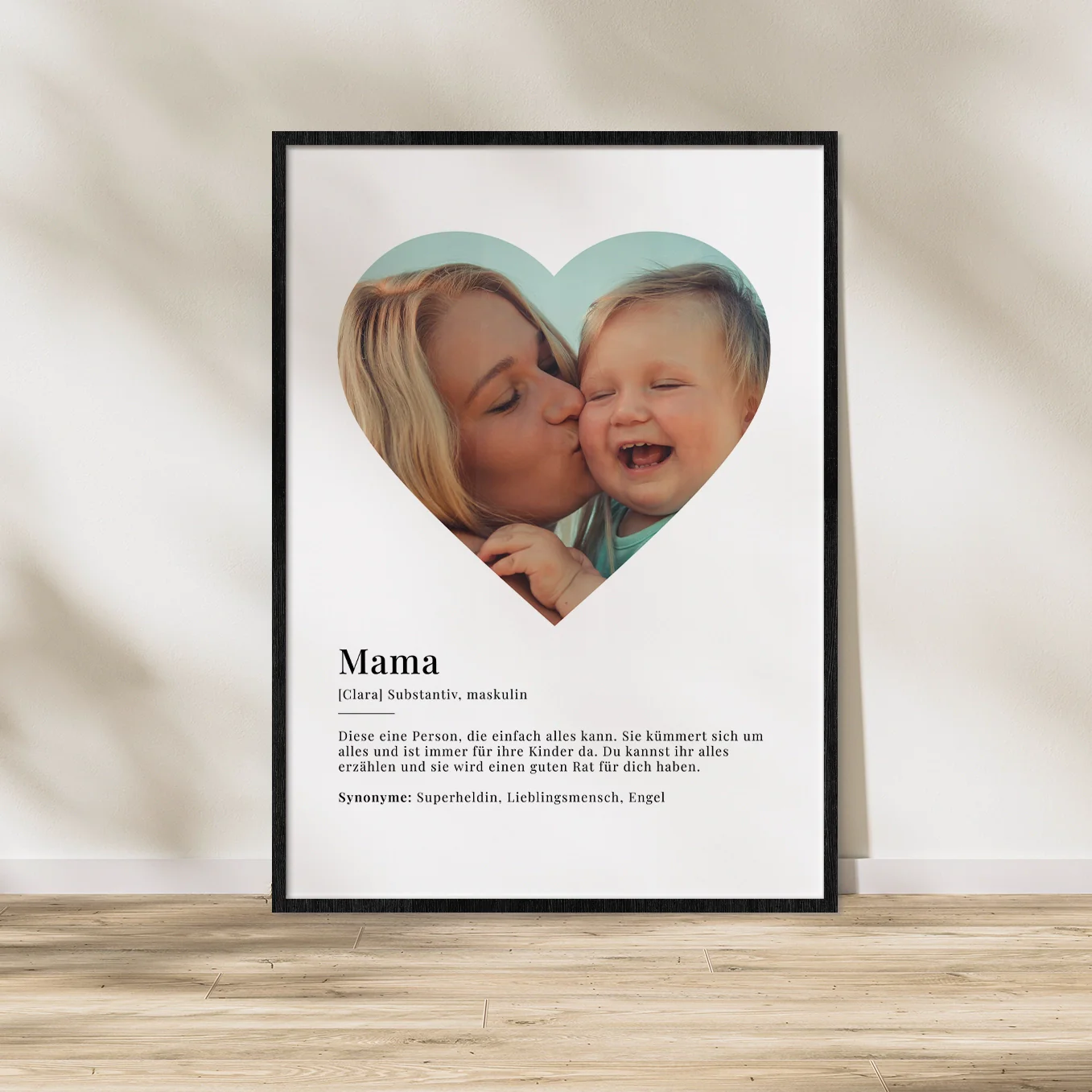 Photo poster "Mom Definition" in heart shape