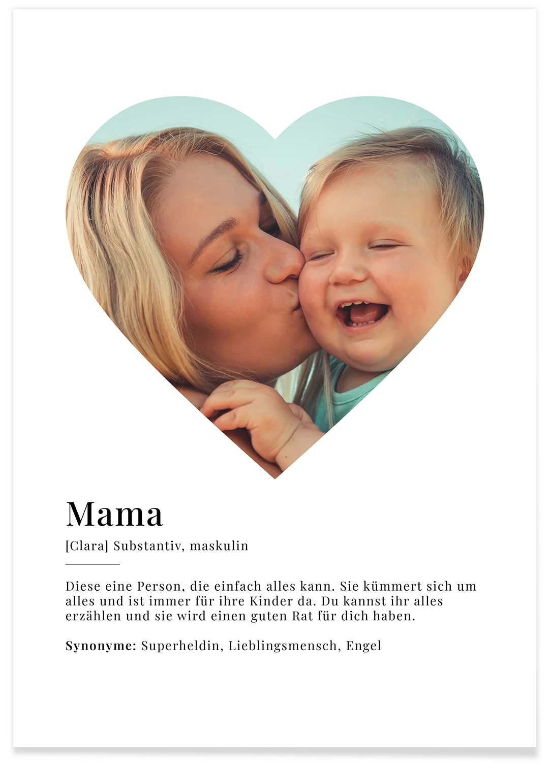 Photo poster "Mom Definition" in heart shape - Image 2