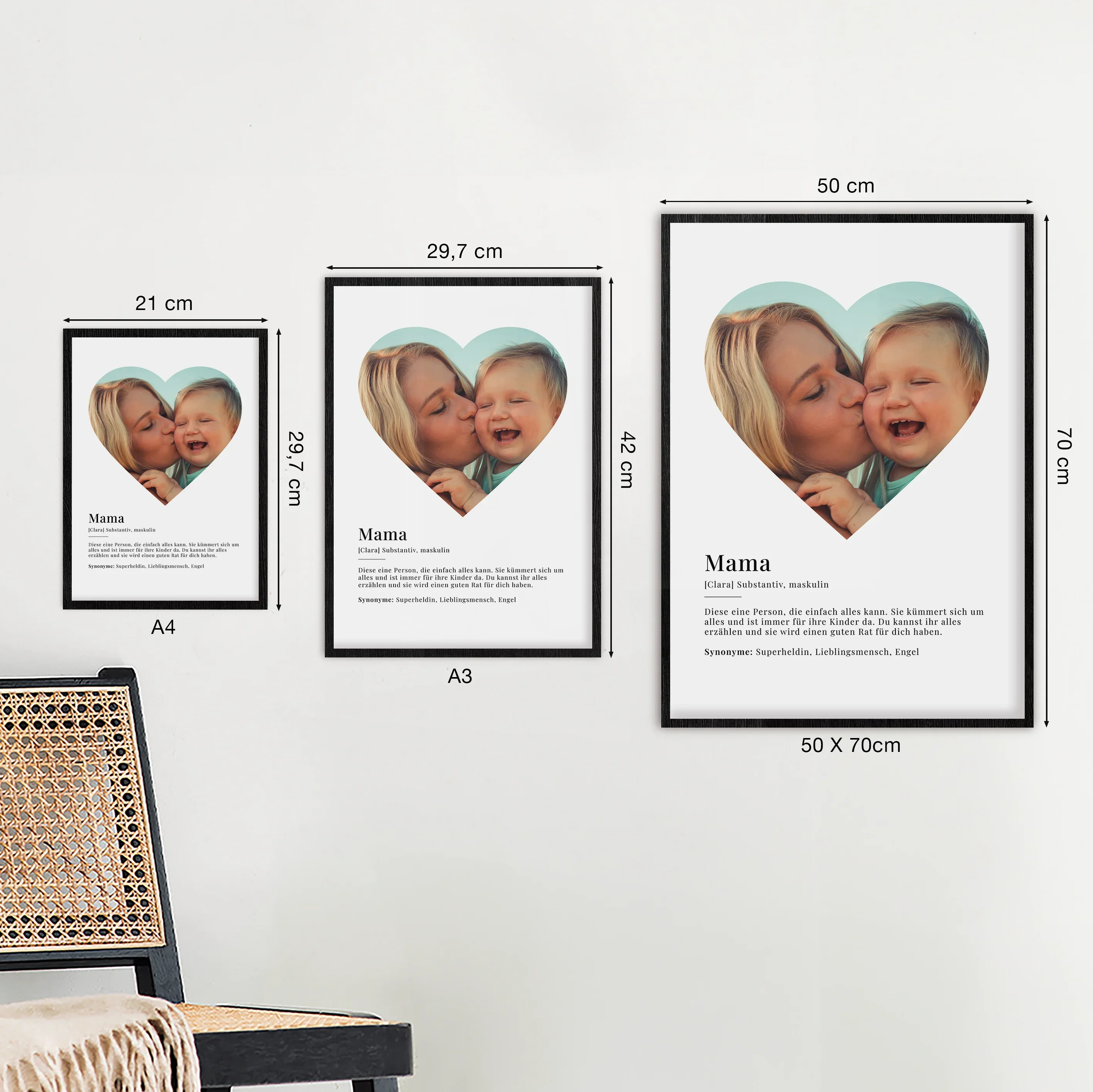Photo poster "Mom Definition" in heart shape - Image 6