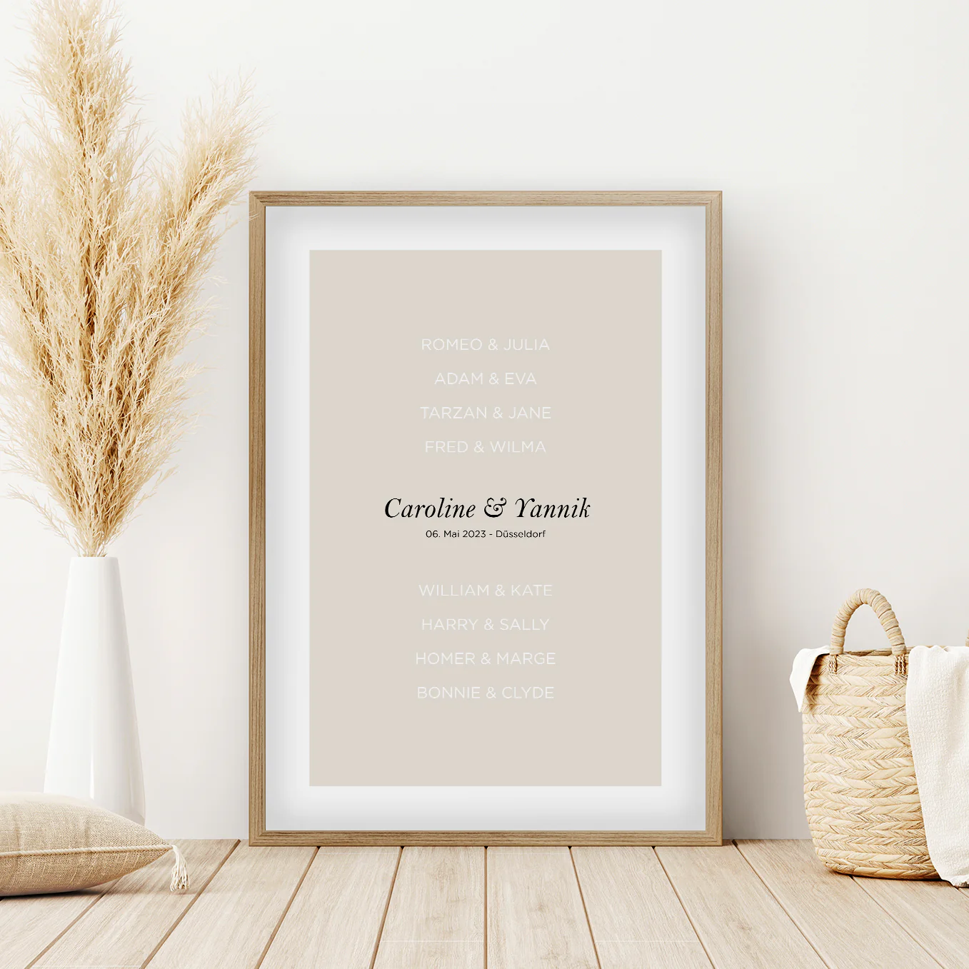 Wedding poster "Famous Couples"