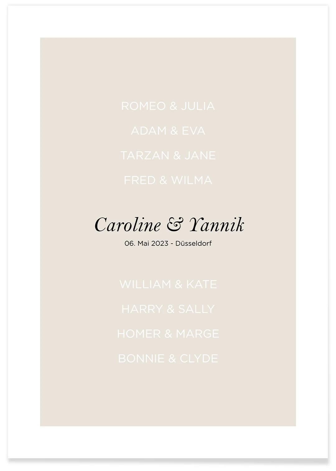 Wedding poster "Famous Couples" - Image 3