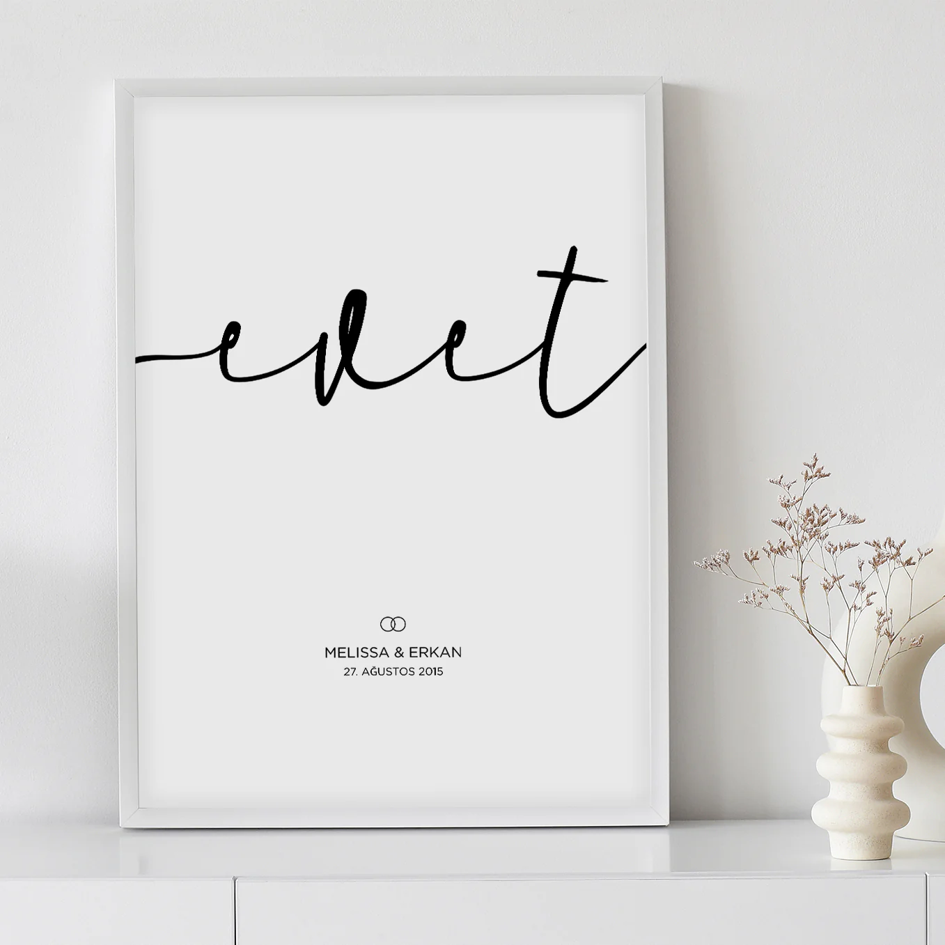 Wedding poster "Yes" (Turkish)