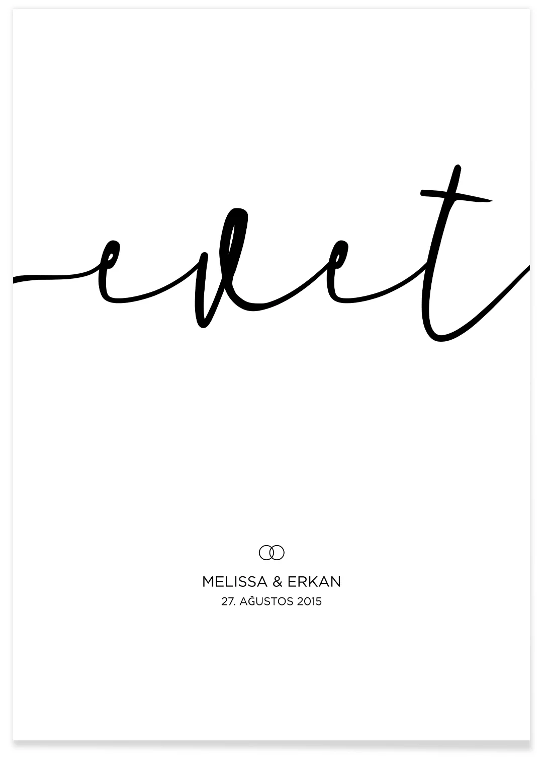 Wedding poster "Yes" (Turkish) - Image 3