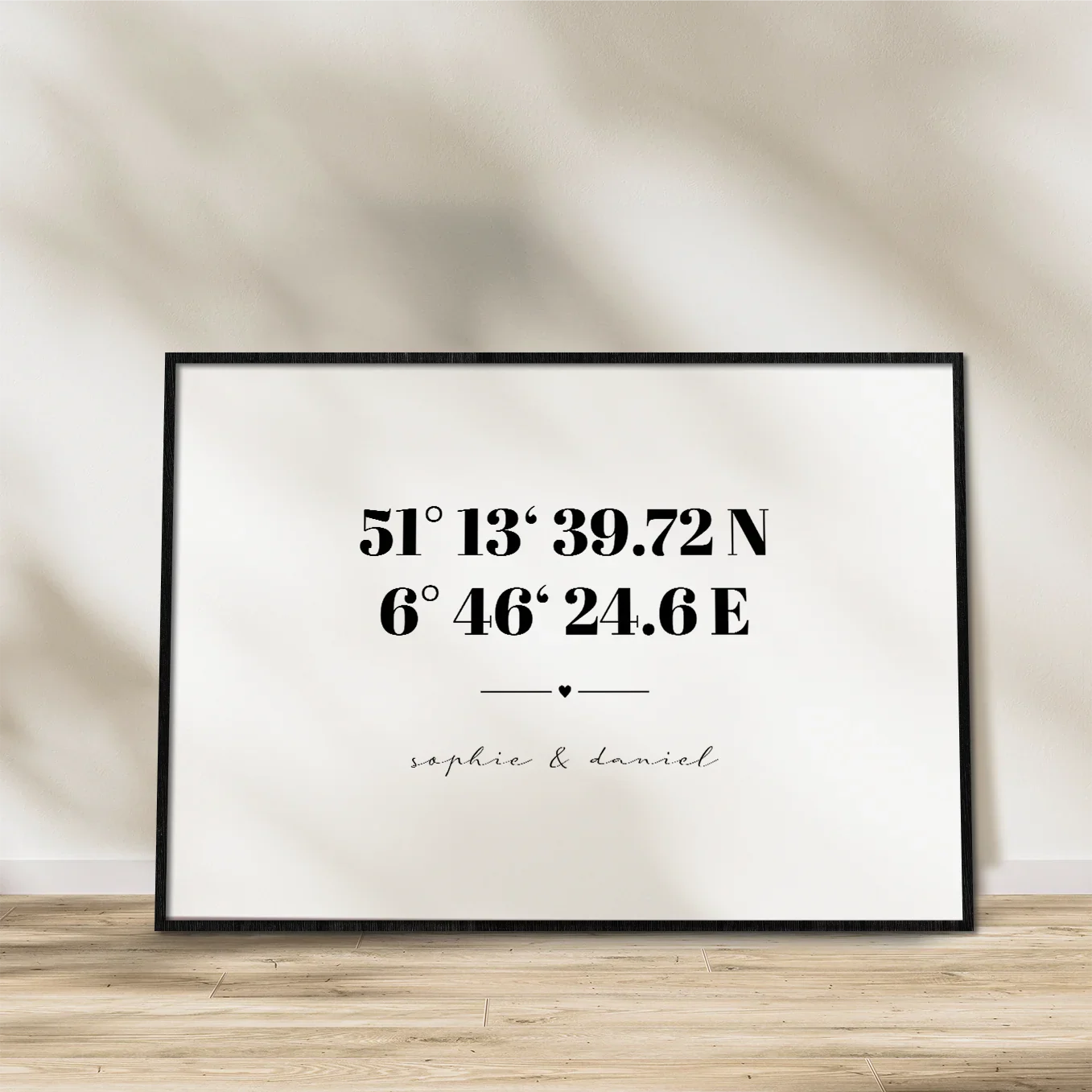 Wedding poster "Coordinates"