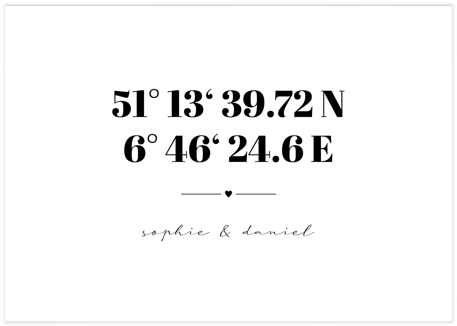 Wedding poster "Coordinates" - Image 2