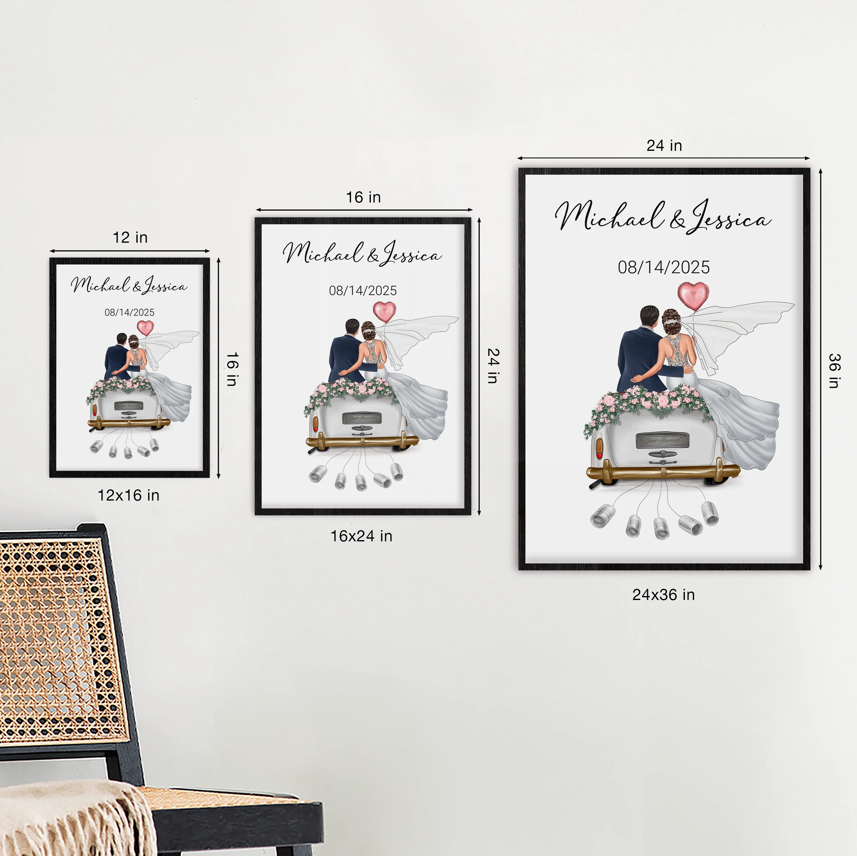 Personalized Poster "Just Married" - Image 7