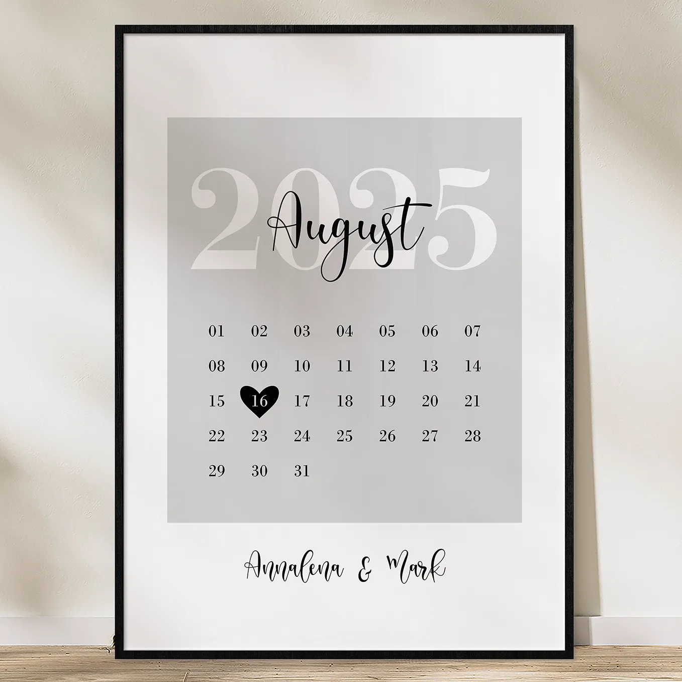 Calendar poster "Our Special Date"