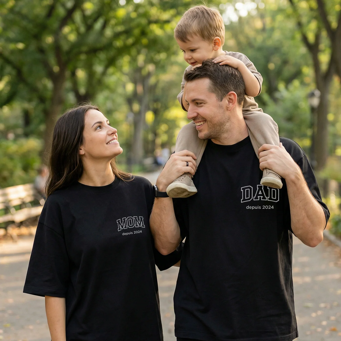Personalized partner look oversized T-shirts Mom / Dad - Image 11