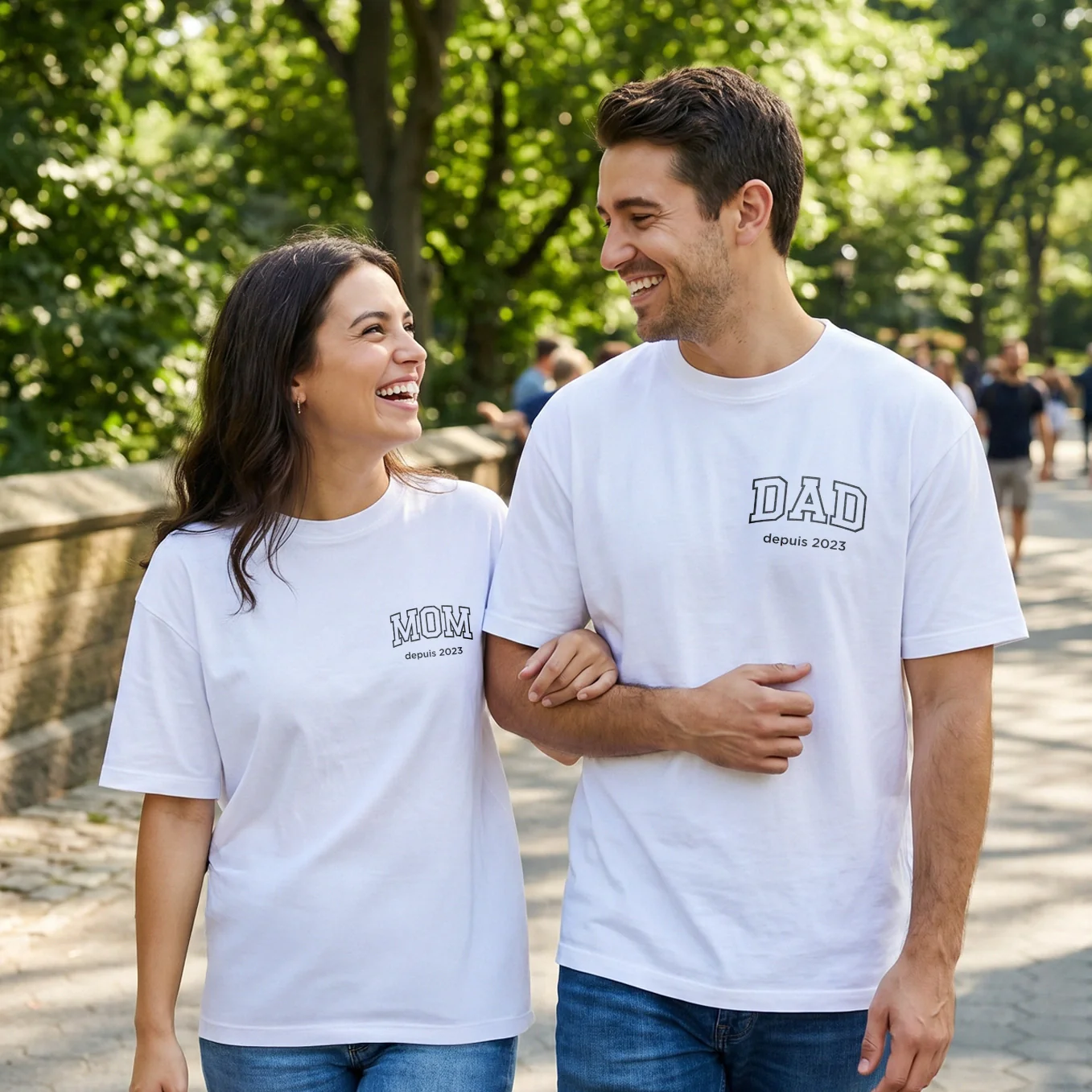 Personalized partner look oversized T-shirts Mom / Dad - Image 15