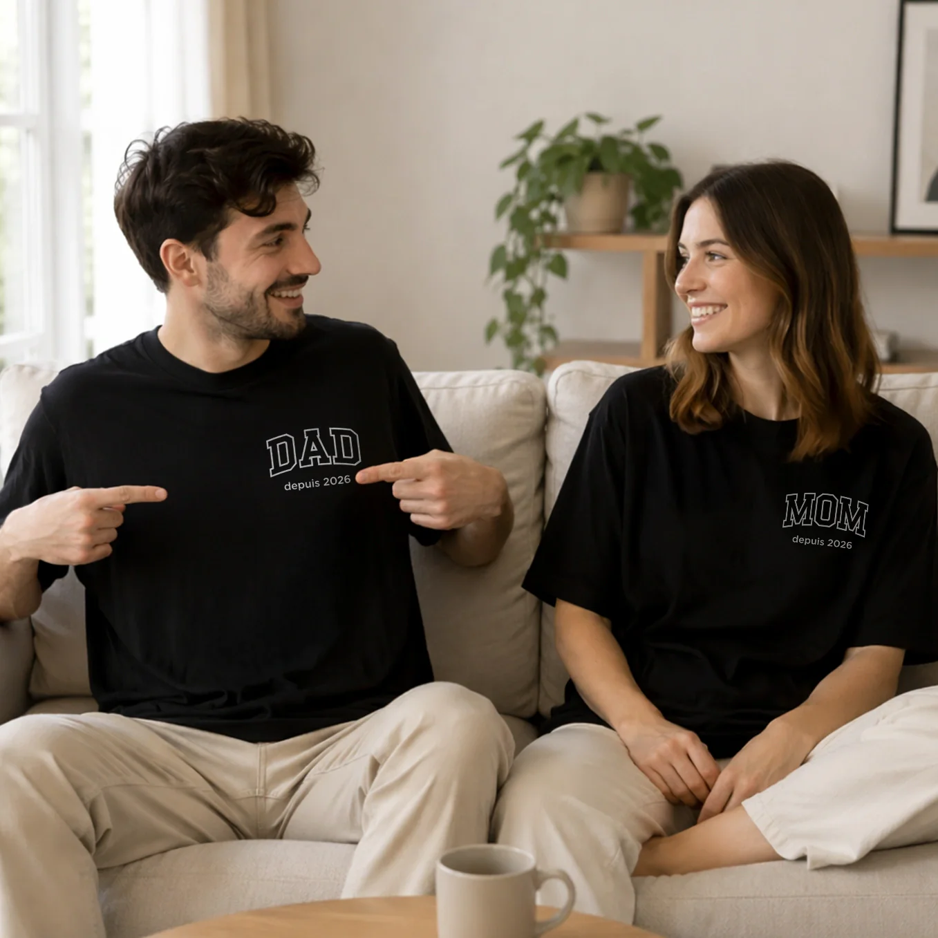 Personalized partner look oversized T-shirts Mom / Dad - Image 16