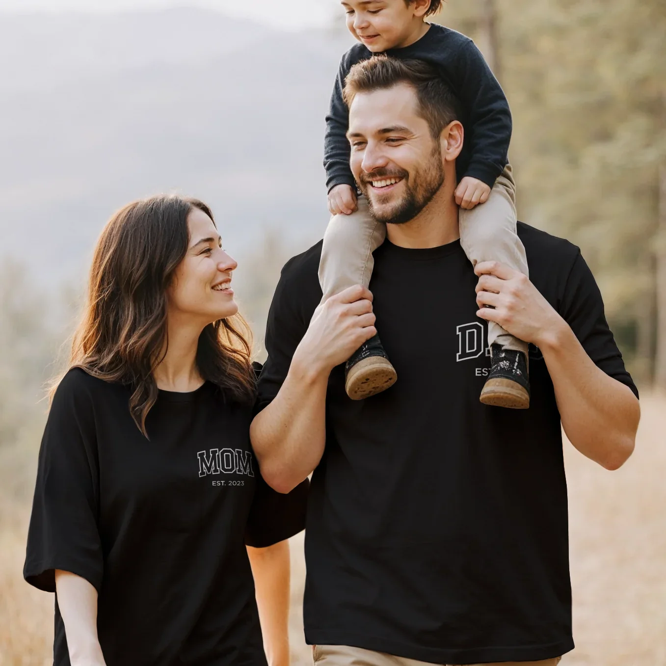 Personalized partner look oversized T-shirts Mom / Dad - Image 2