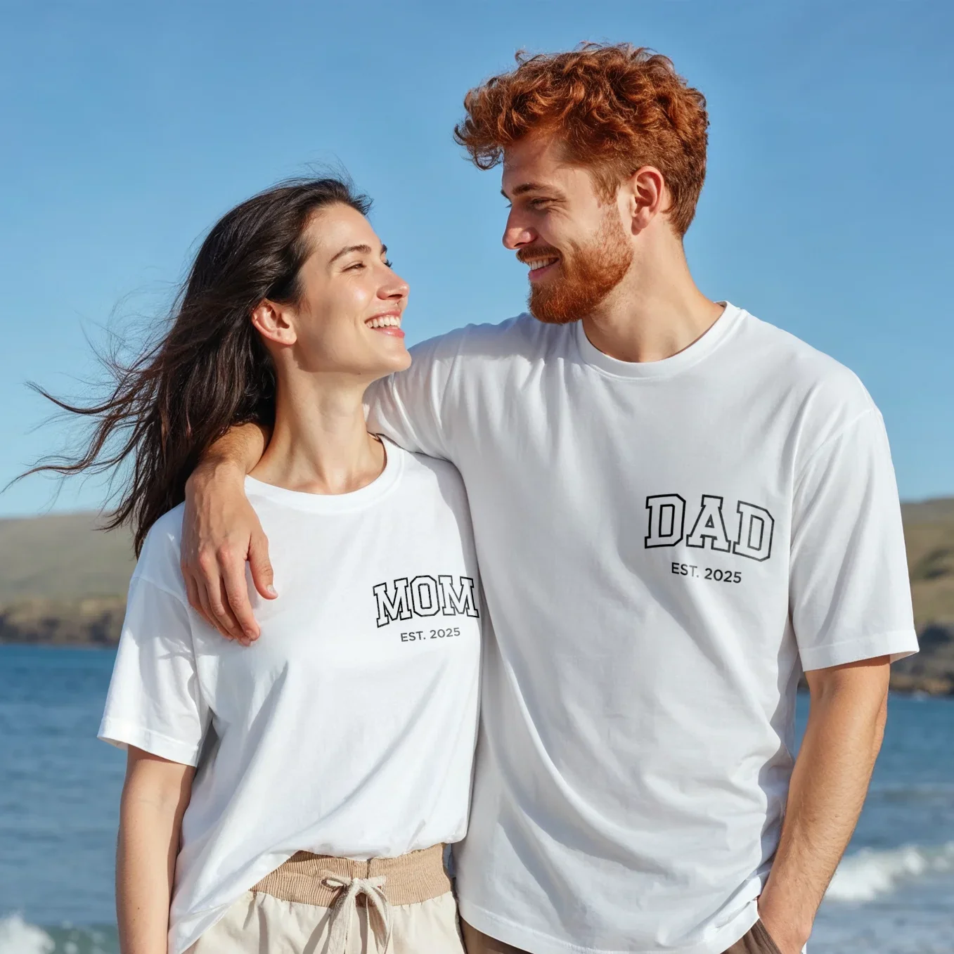 Personalized partner look oversized T-shirts Mom / Dad - Image 3