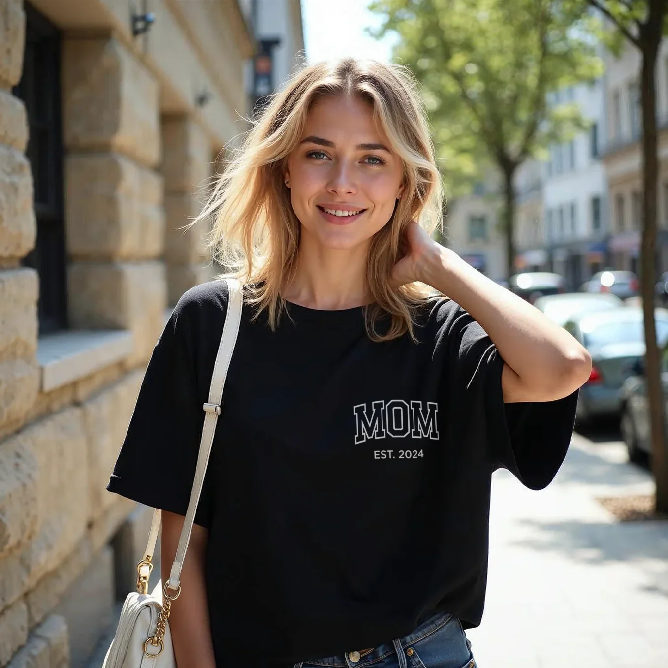 Personalized partner look oversized T-shirts Mom / Dad - Image 4