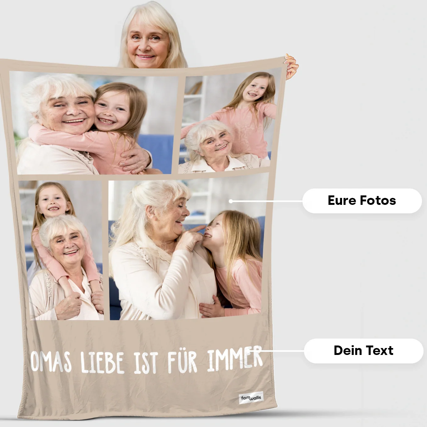 Personalisierte Decke "Foto Oma" - Image 3