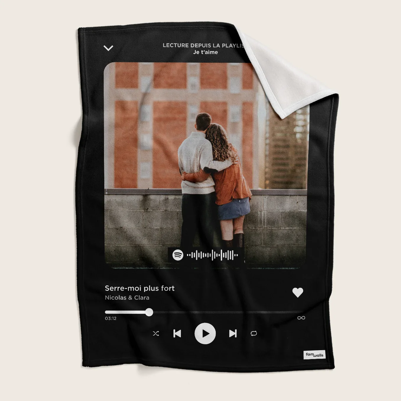 Personalized blanket "Favorite Song" Song Cover - Image 2