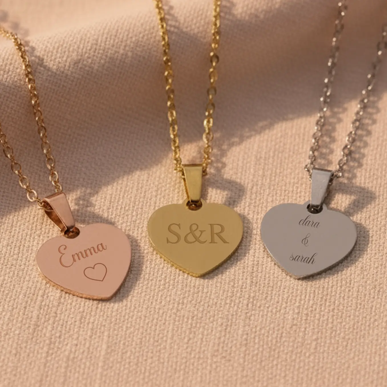 Personalisierte Herzkette mit Gravur “Besties” - Image 14