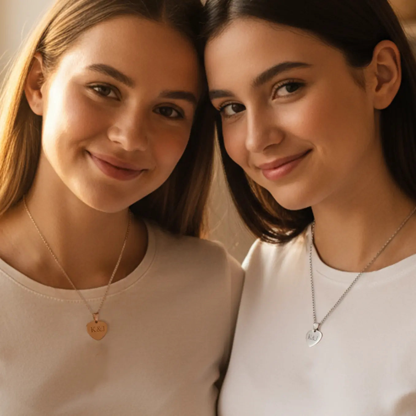 Personalisierte Herzkette mit Gravur “Besties” - Image 15