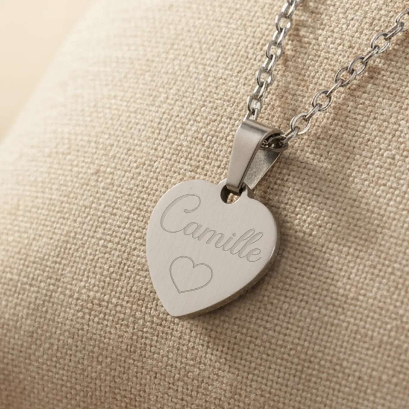 Personalisierte Herzkette mit Gravur “Besties” - Image 20