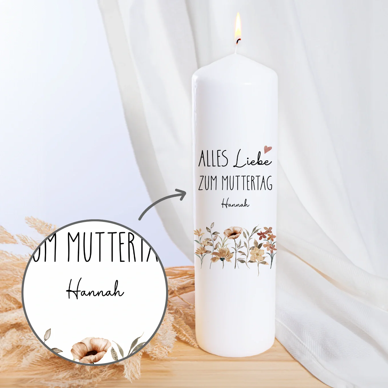 Personalized candle "Mother's Day"