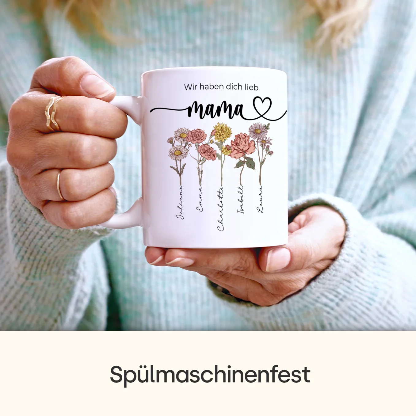 Personalized mug "Flowers for Mom" - Image 4