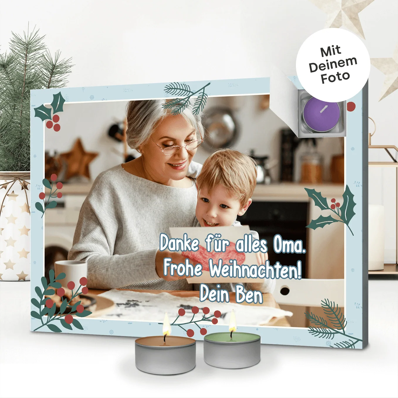 Personalized scented candle advent calendar "Grandma"