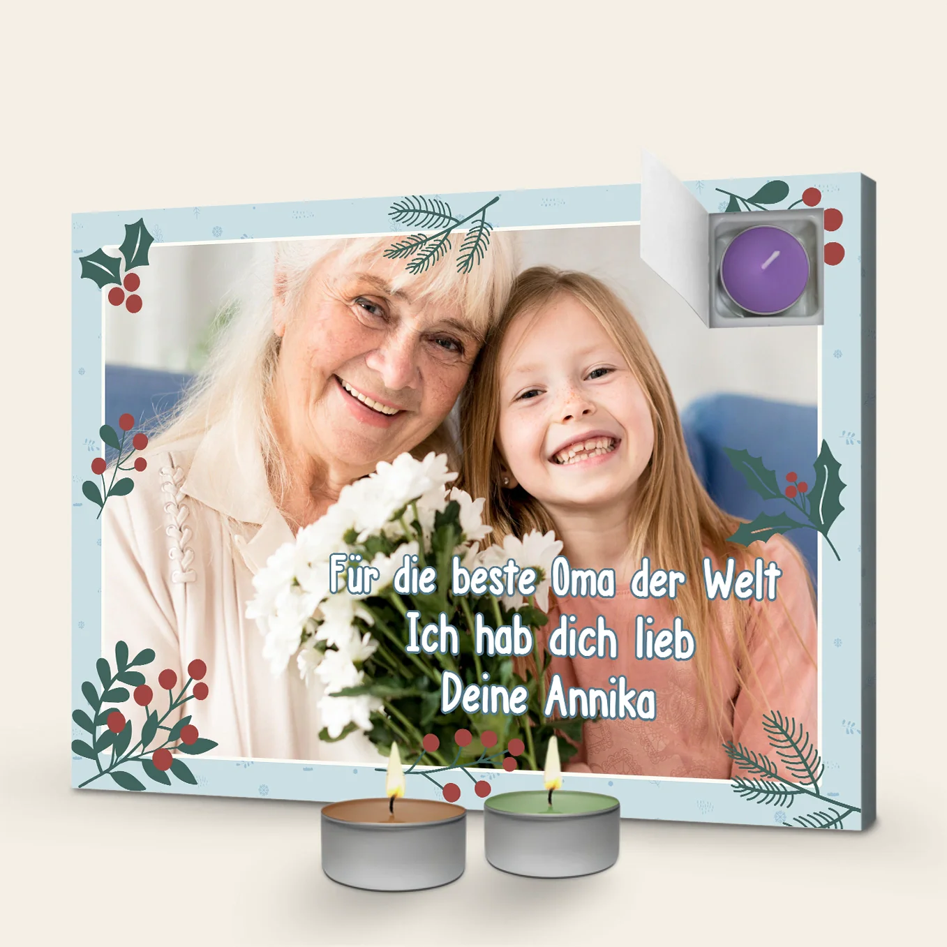 Personalized scented candle advent calendar "Grandma" - Image 6