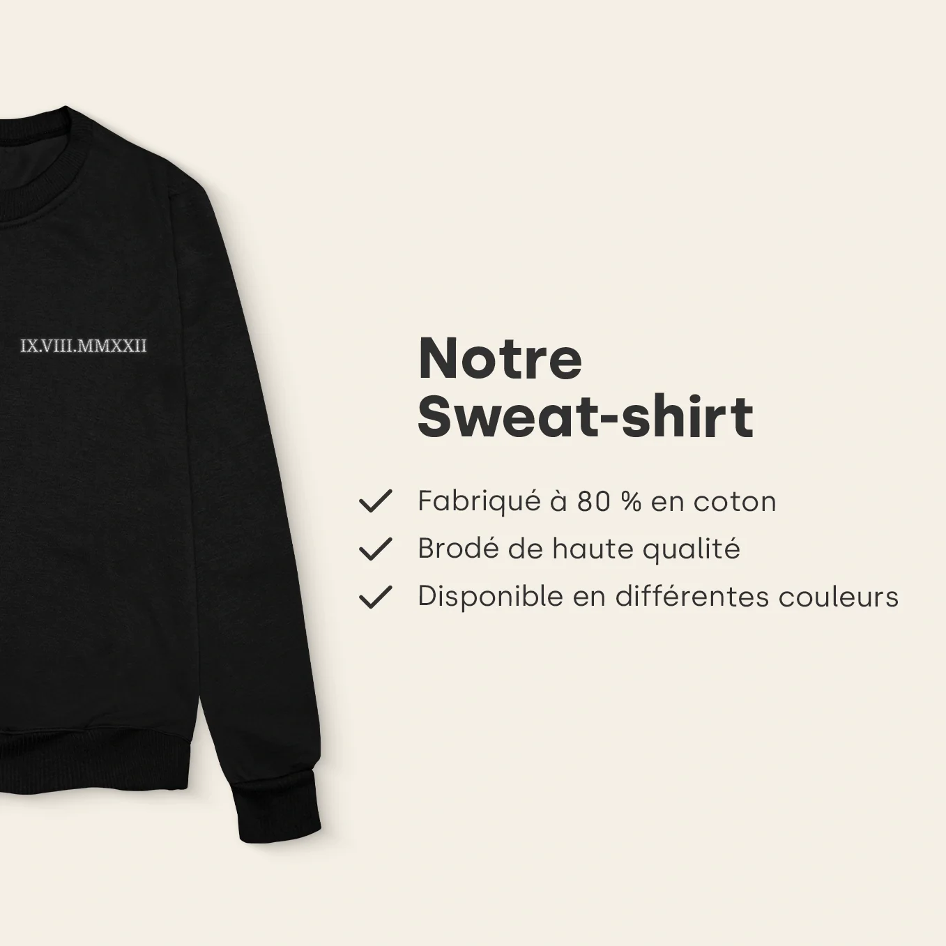 SINGLE Roman Date on Sweater (Embroidered) (DE & FR) - Image 15