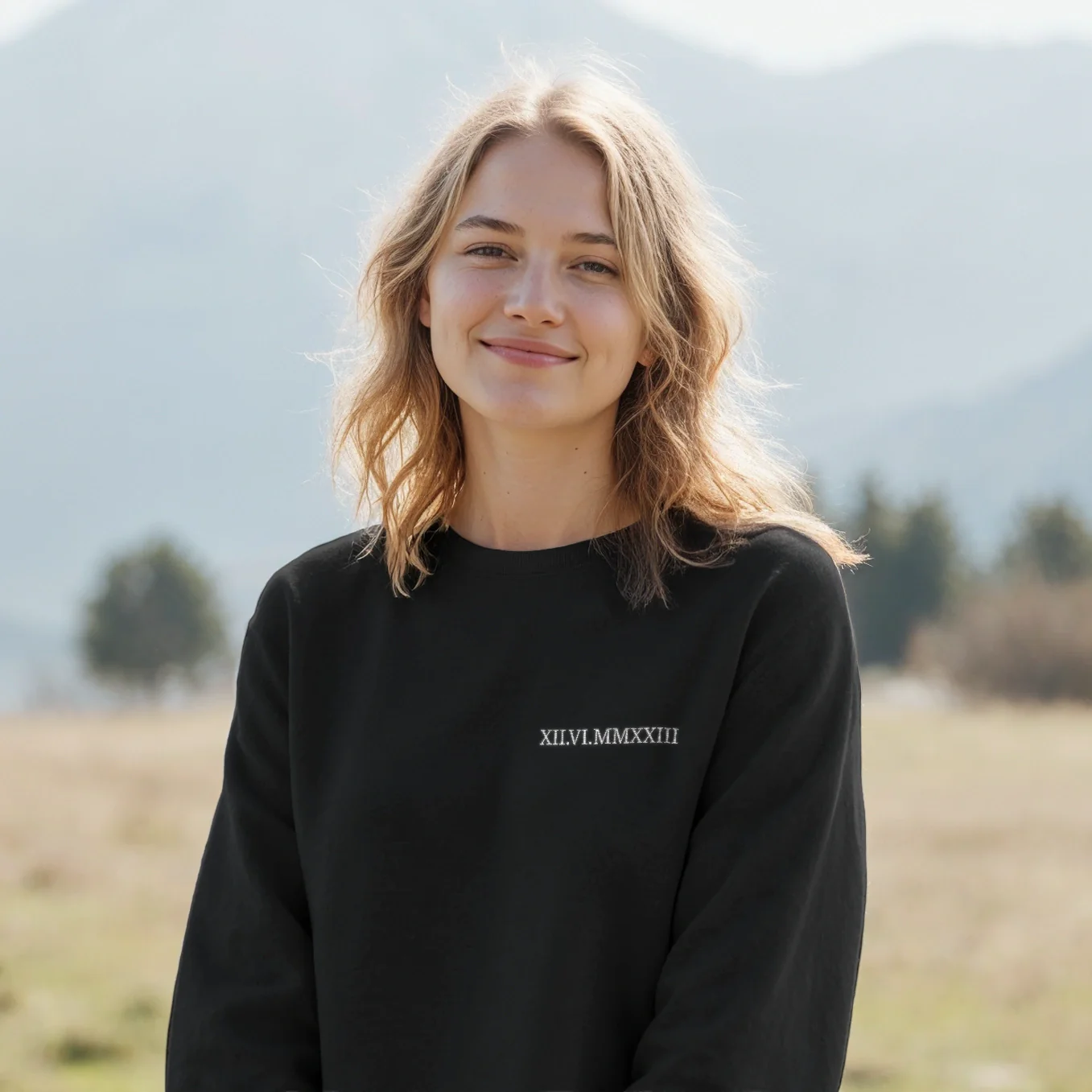 SINGLE Roman Date on Sweater (Embroidered) (DE & FR) - Image 2