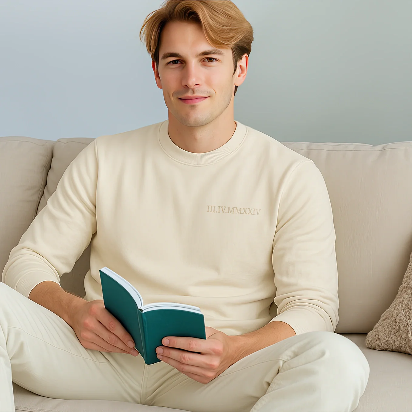SINGLE Roman Date on Sweater (Embroidered) (DE & FR) - Image 5