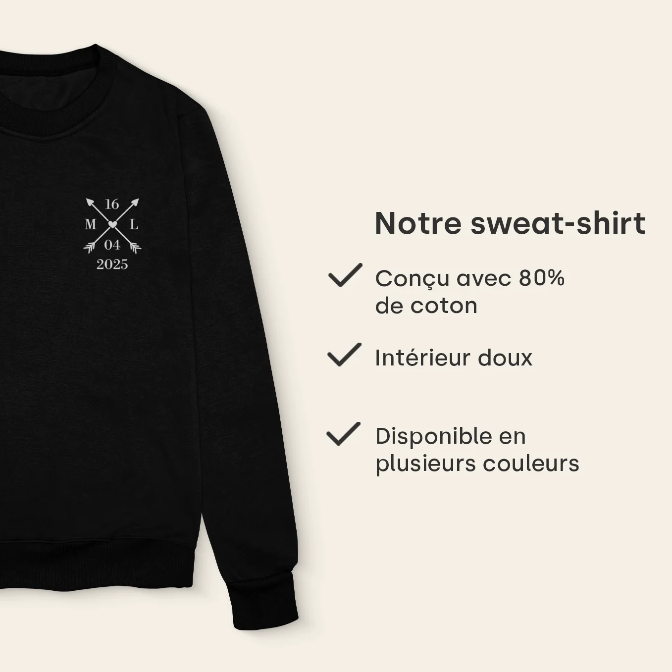 Personalisierter Sweater "Herz & Datum" - Image 16