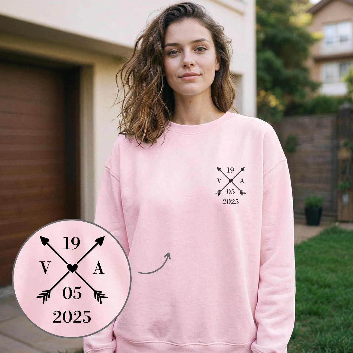 Personalisierter Sweater "Herz & Datum" - Image 9