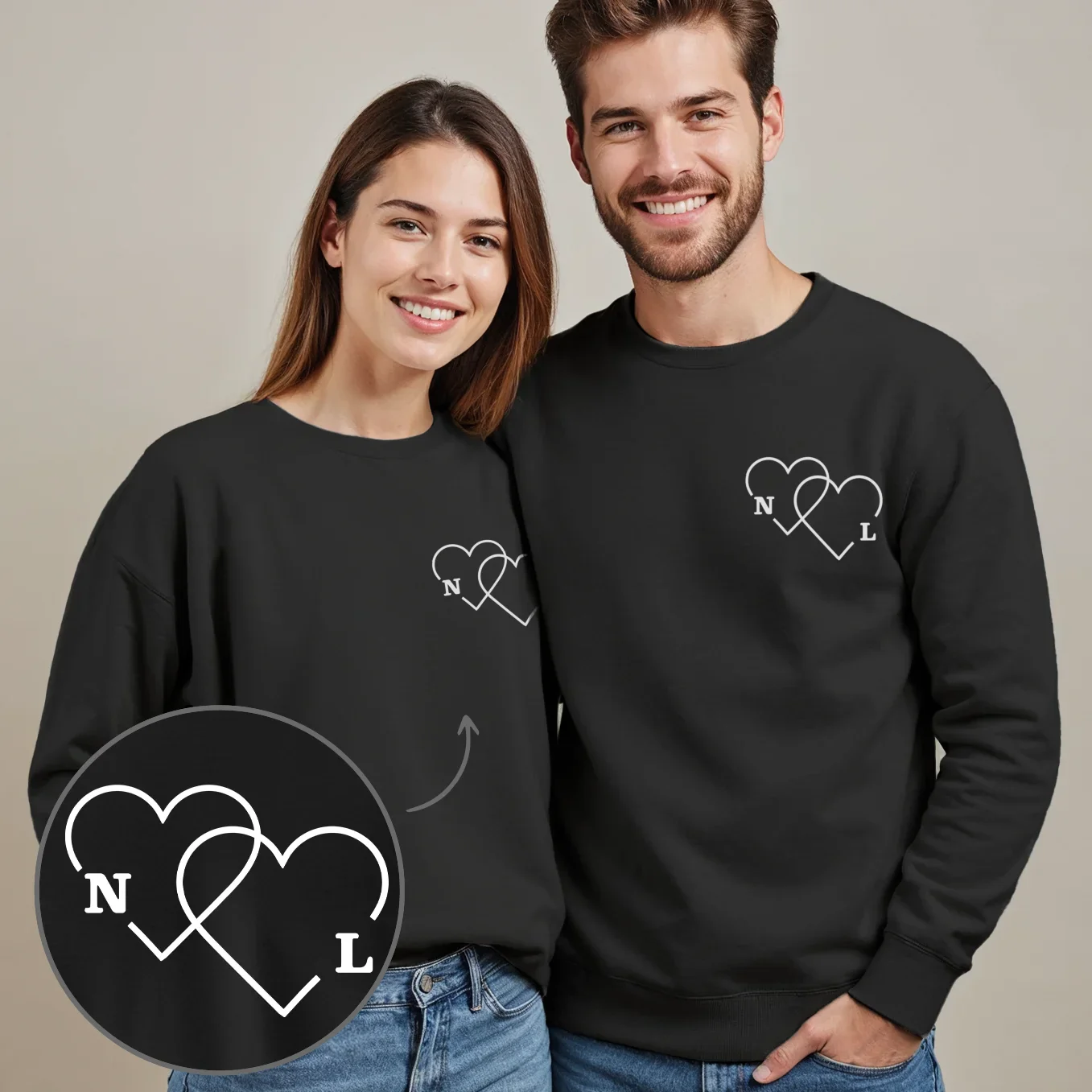 Personalisierter Sweater "Herzen" - Image 11
