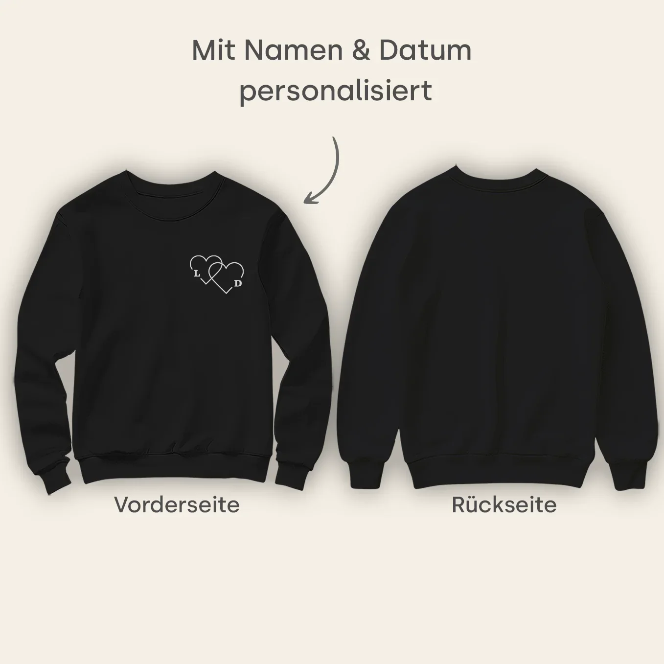 Personalisierter Sweater "Herzen" - Image 8