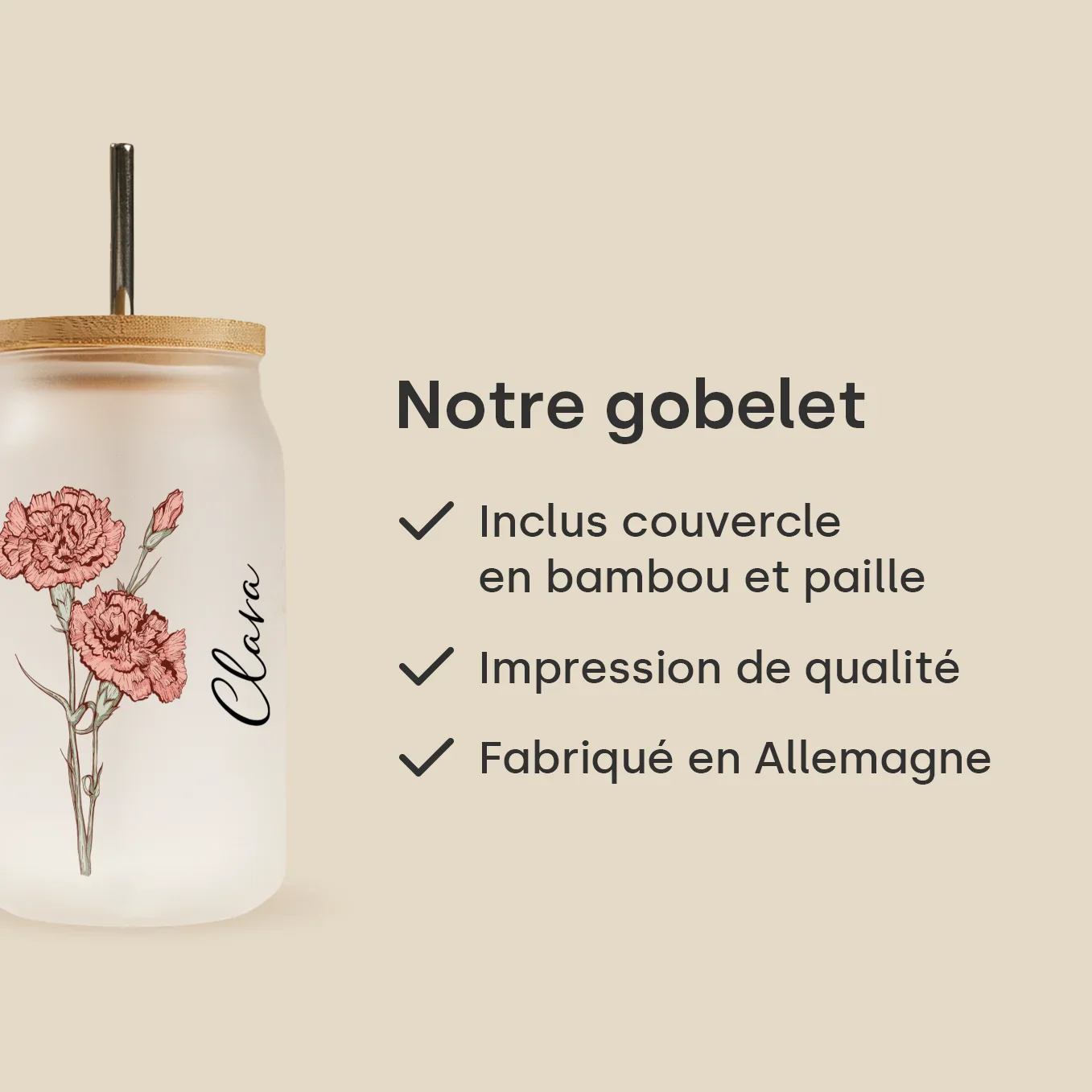 Personalized drinking cup "Name" - Image 14