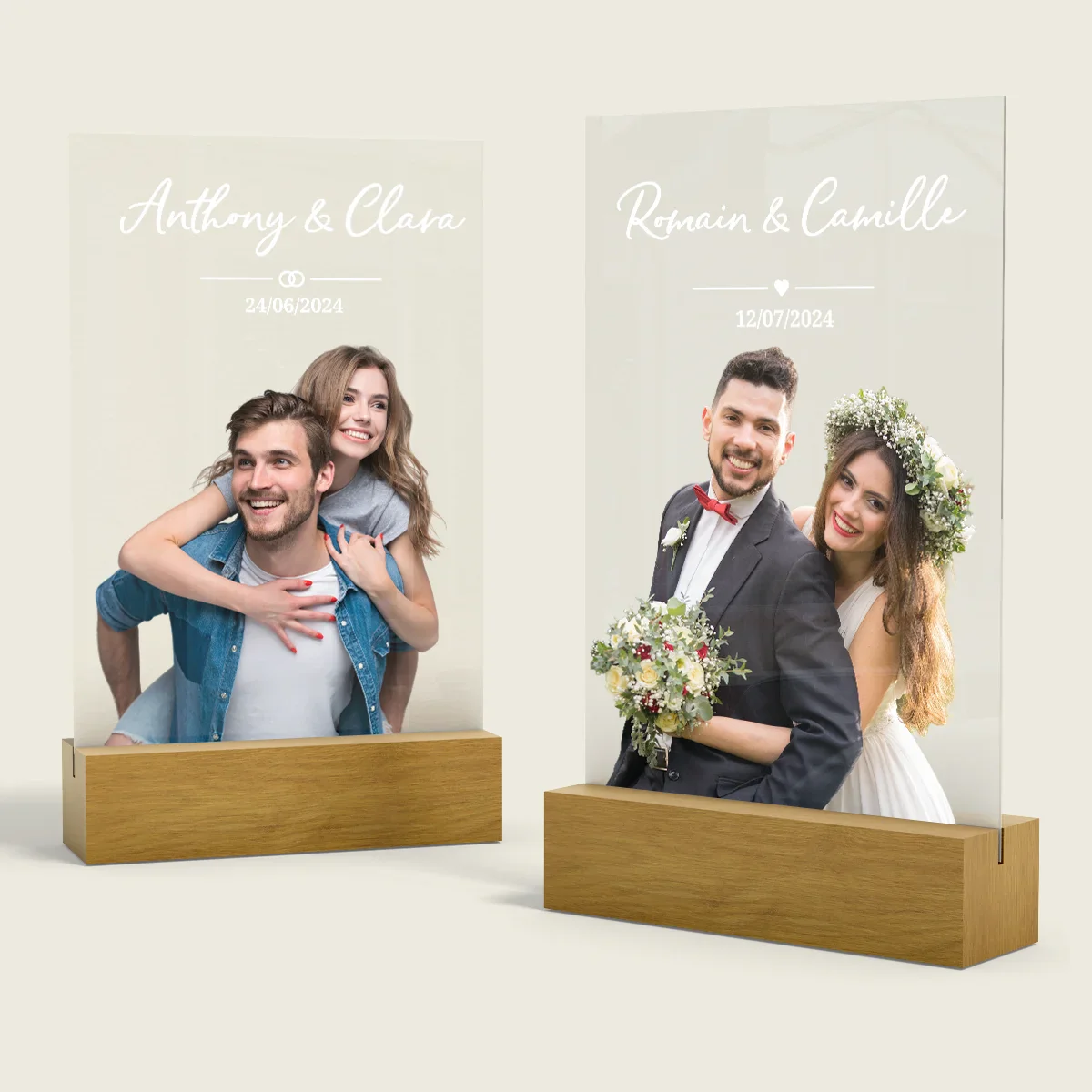 Personalized acrylic glass "Photo Bride and Groom" - Image 11