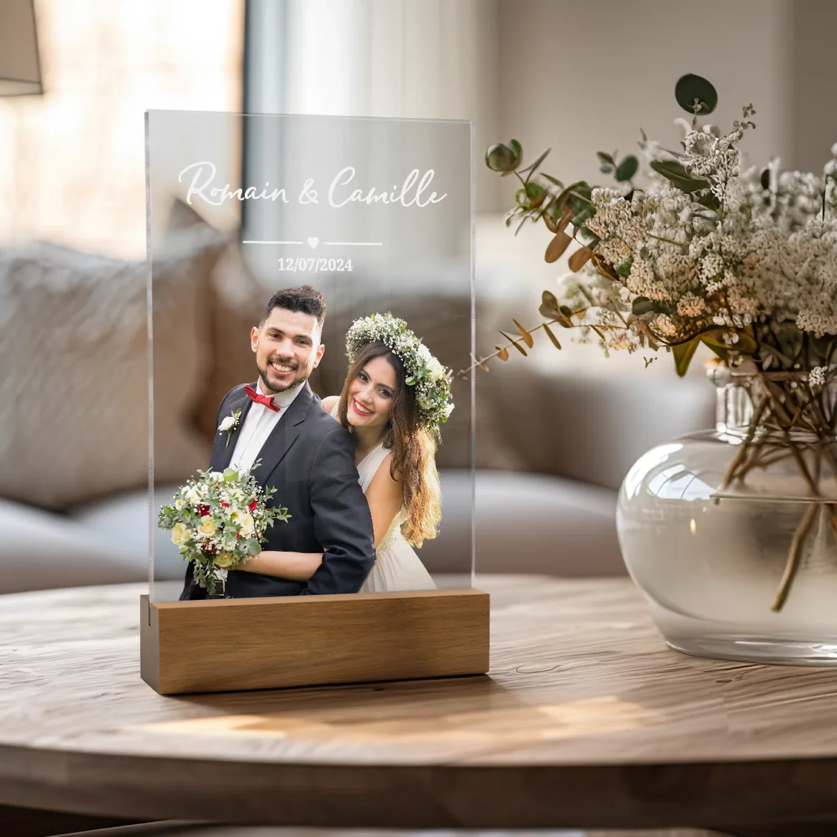 Personalized acrylic glass "Photo Bride and Groom" - Image 12