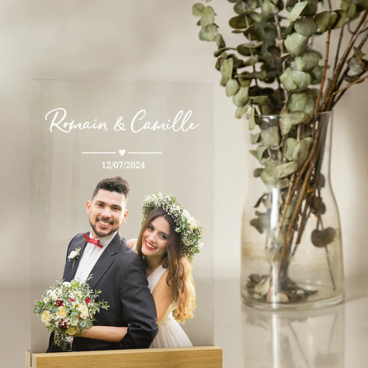 Personalized acrylic glass "Photo Bride and Groom" - Image 15