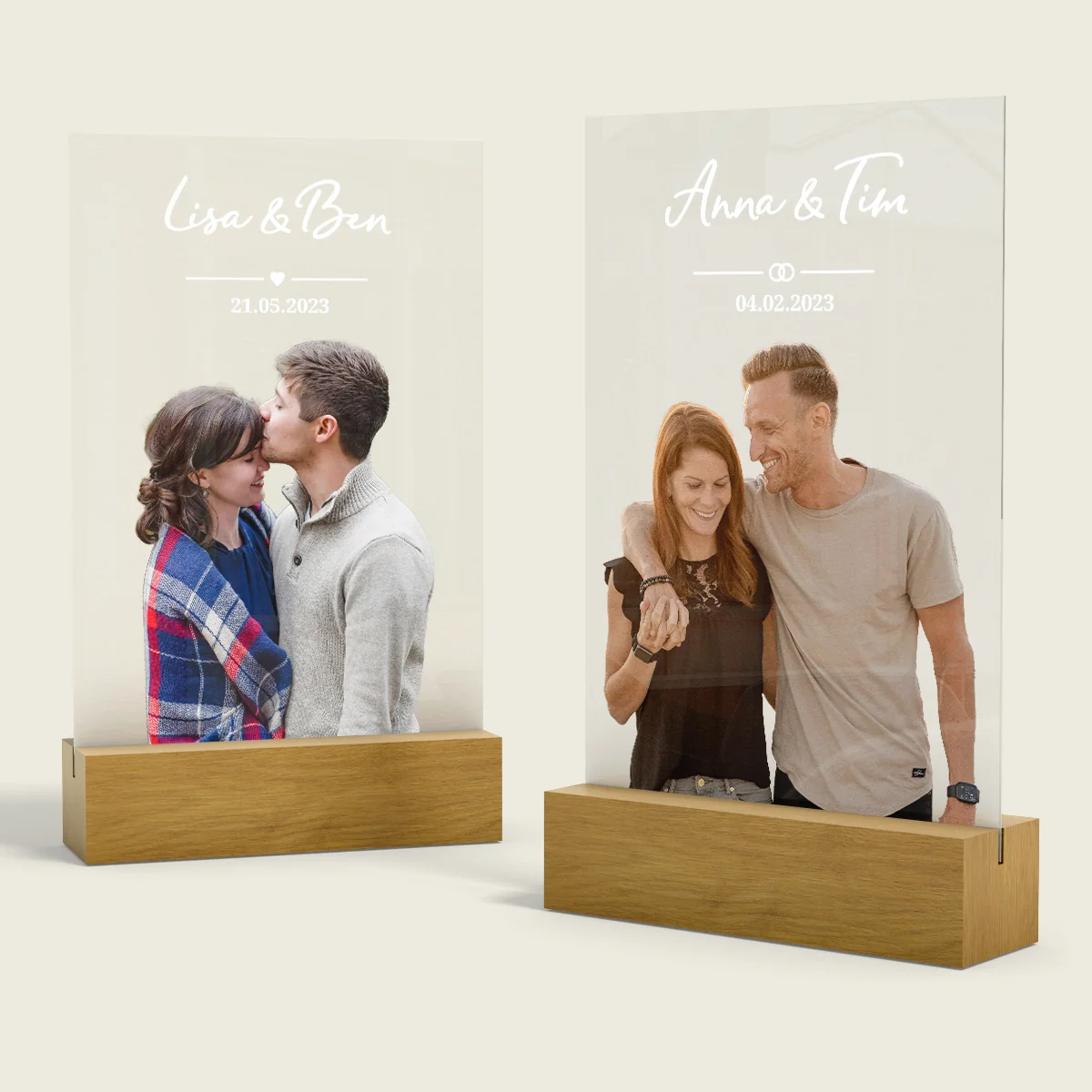 Personalized acrylic glass "Photo Bride and Groom" - Image 2