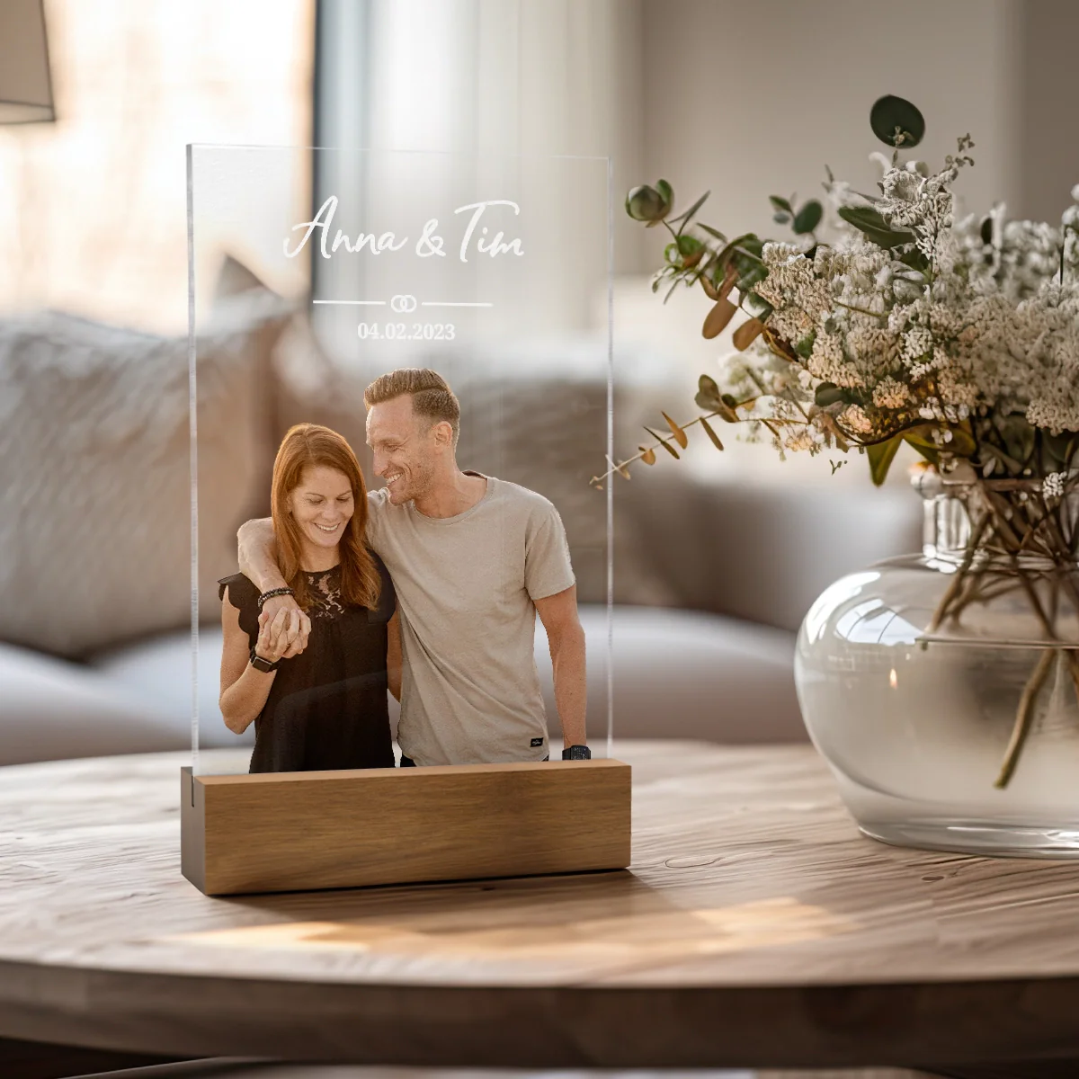 Personalized acrylic glass "Photo Bride and Groom" - Image 3