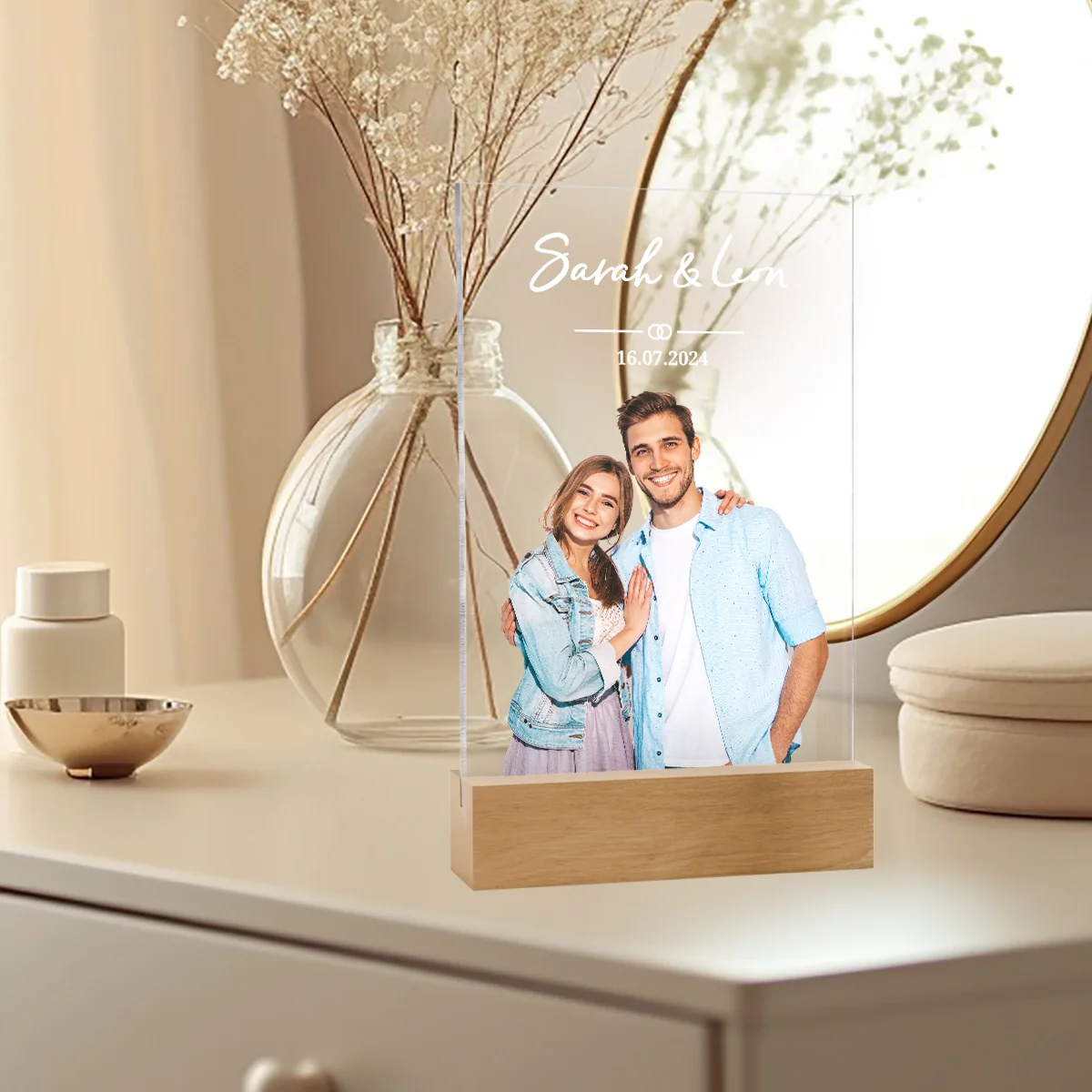 Personalized acrylic glass "Photo Bride and Groom" - Image 4