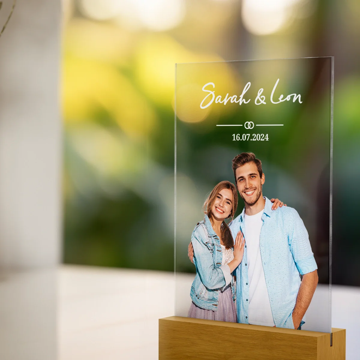 Personalized acrylic glass "Photo Bride and Groom" - Image 5