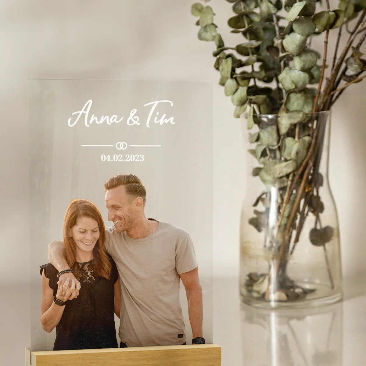 Personalized acrylic glass "Photo Bride and Groom" - Image 6