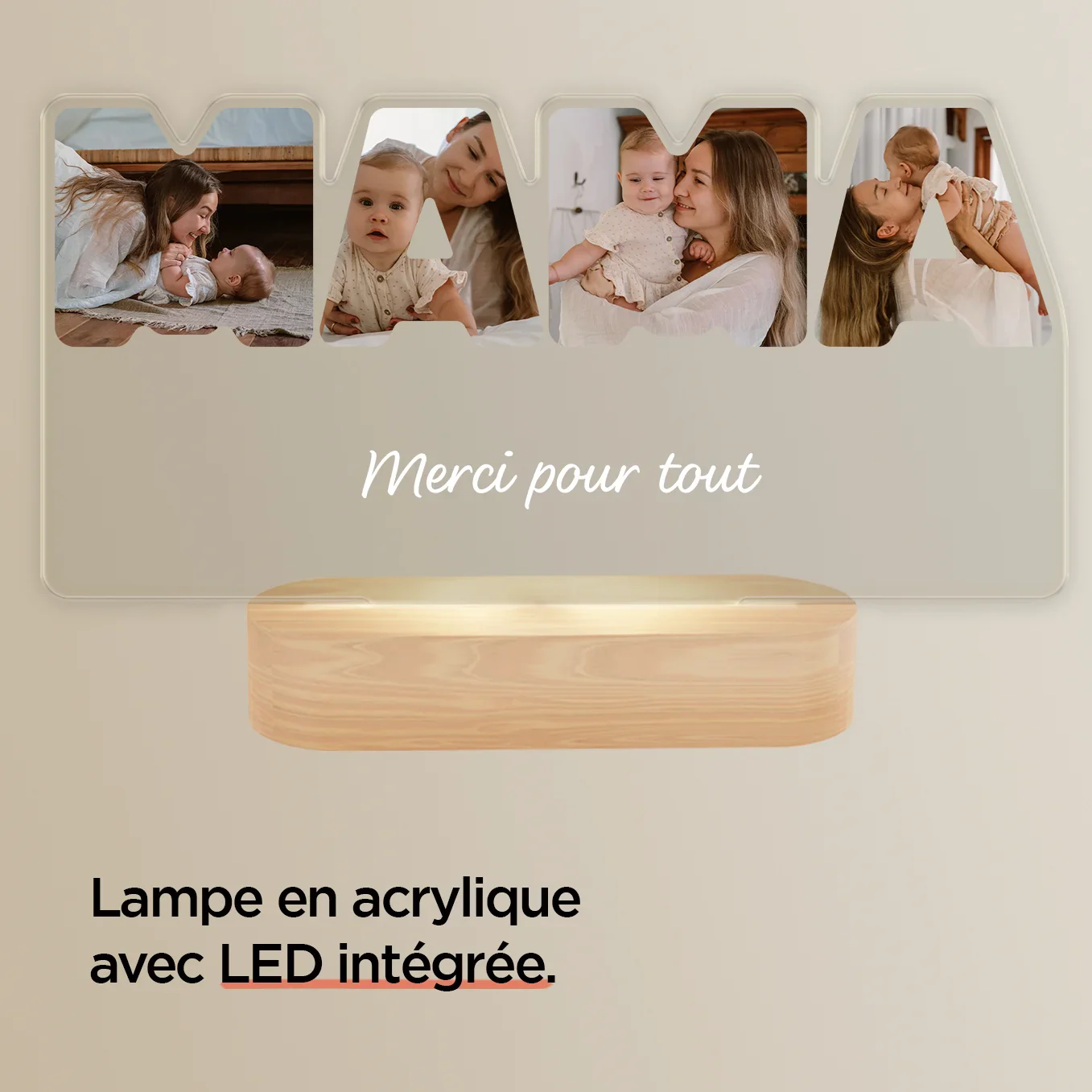 Personalized acrylic light ''MAMA'' - Image 13
