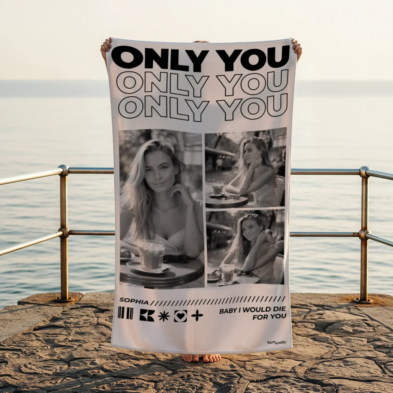 Personalisiertes Badetuch "Only You" - Image 2