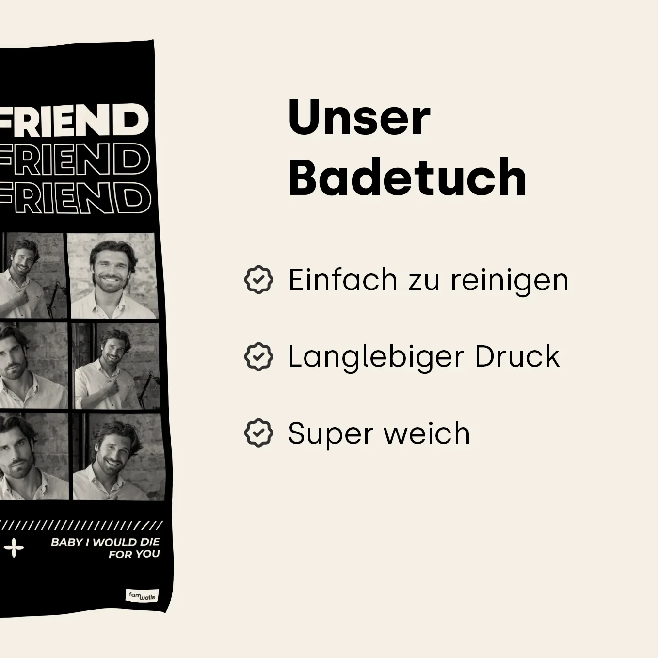 Personalisiertes Badetuch "Only You" - Image 7