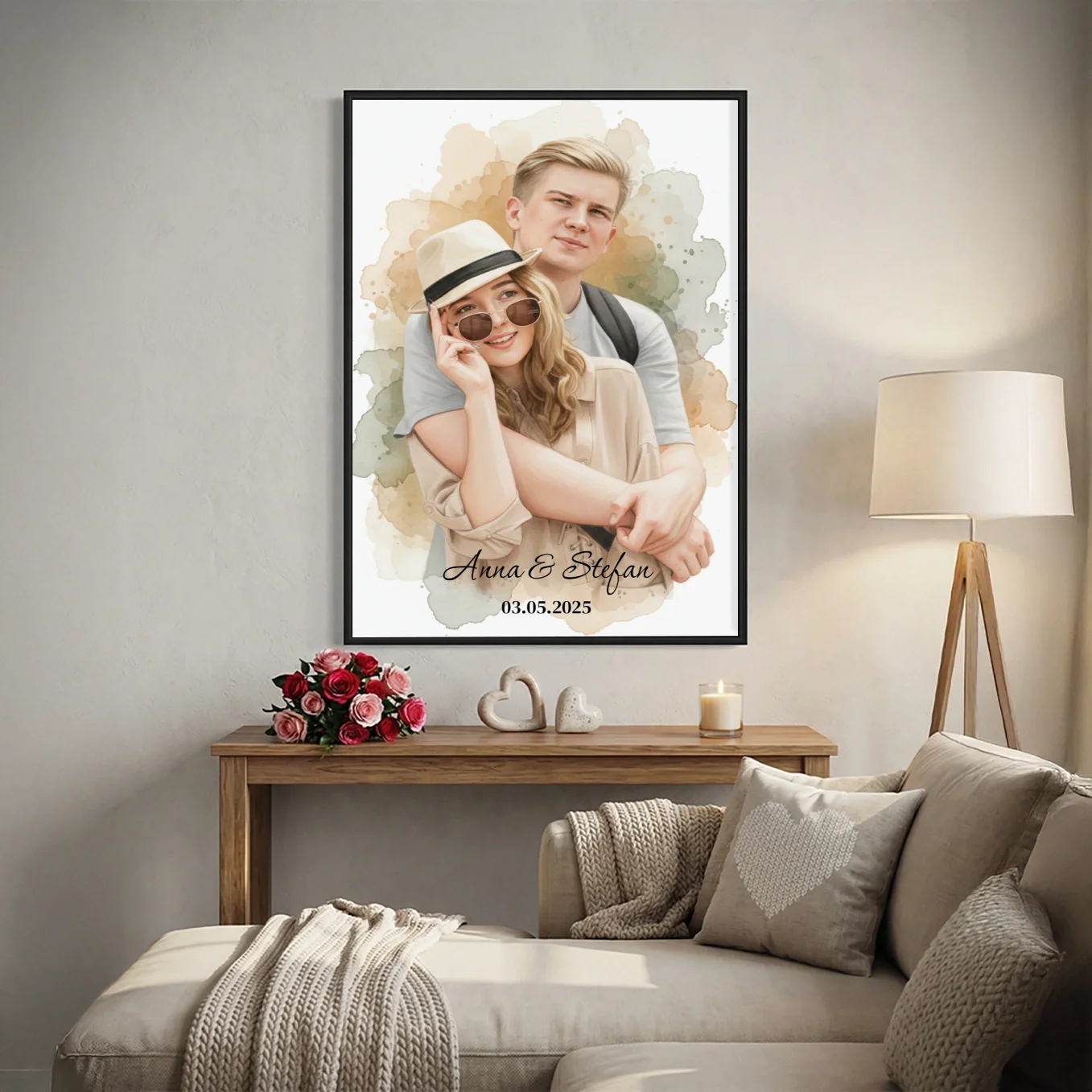 Personalisiertes Poster Aquarell "Euer Foto” - Image 4