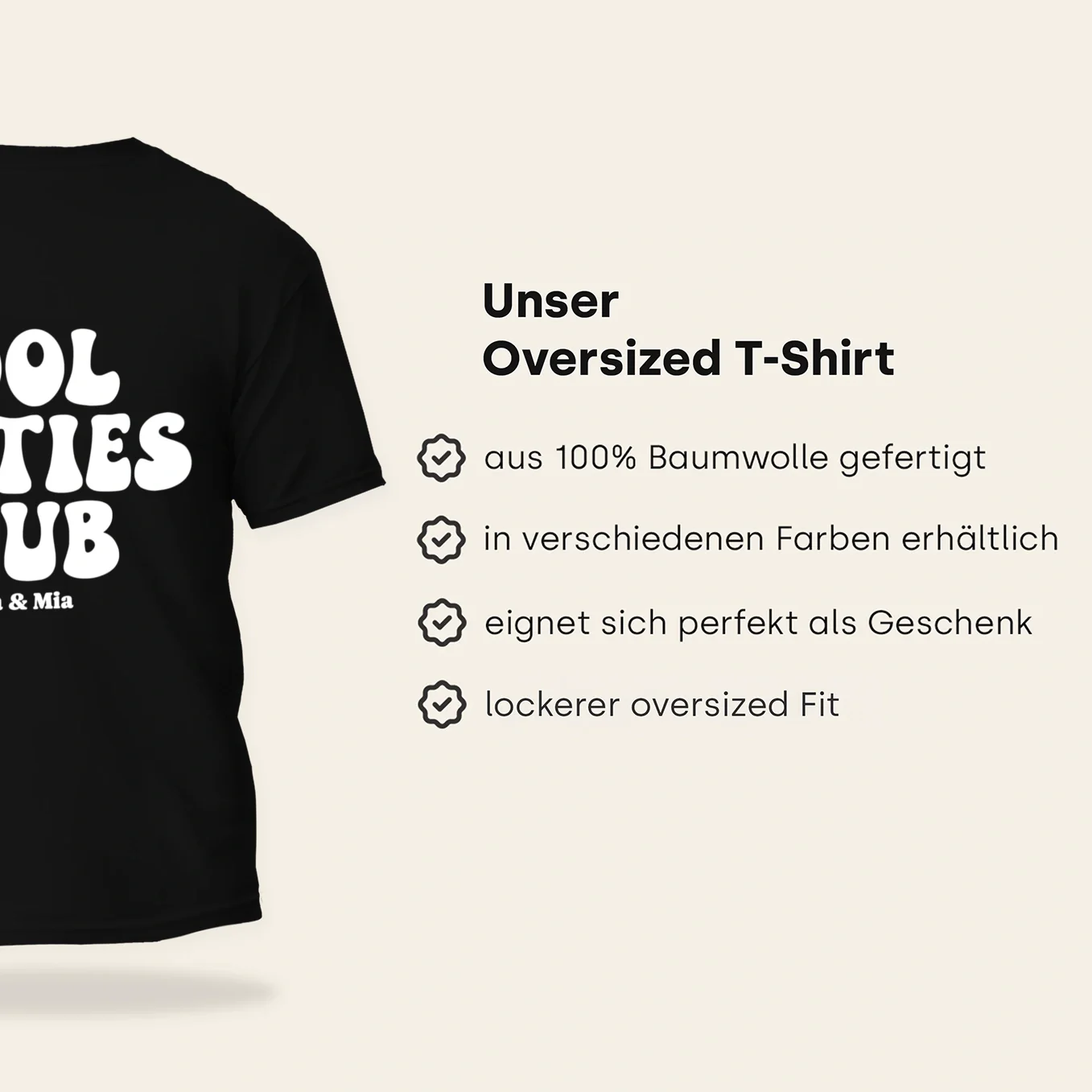 Personalized T-shirt "Cool Besties Club" - Image 5