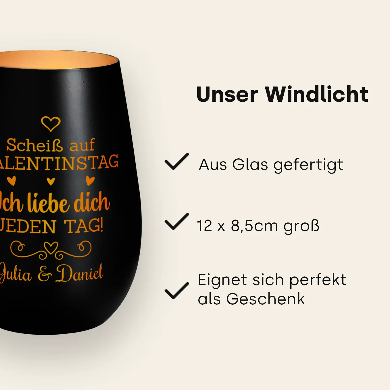 Personalisiertes Windlicht "Valentinstag" - Image 11