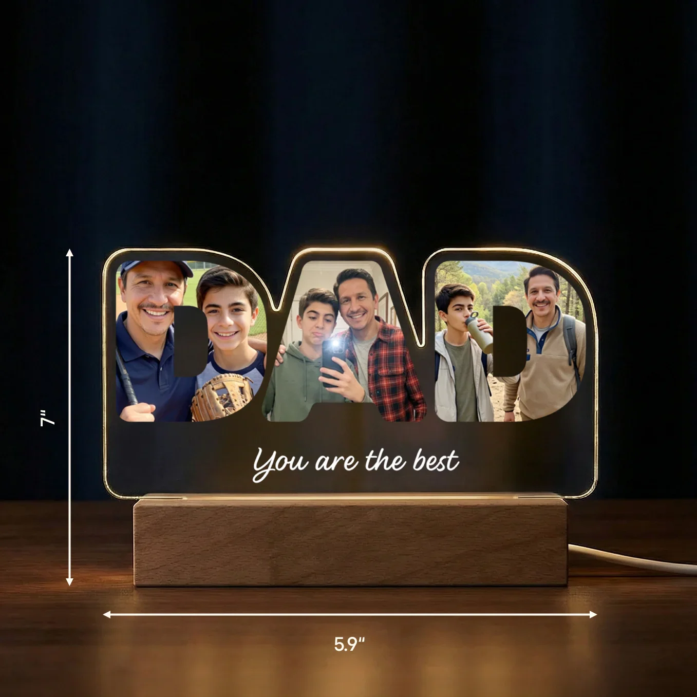 Personalized Acrylic Light "DAD" - Image 10