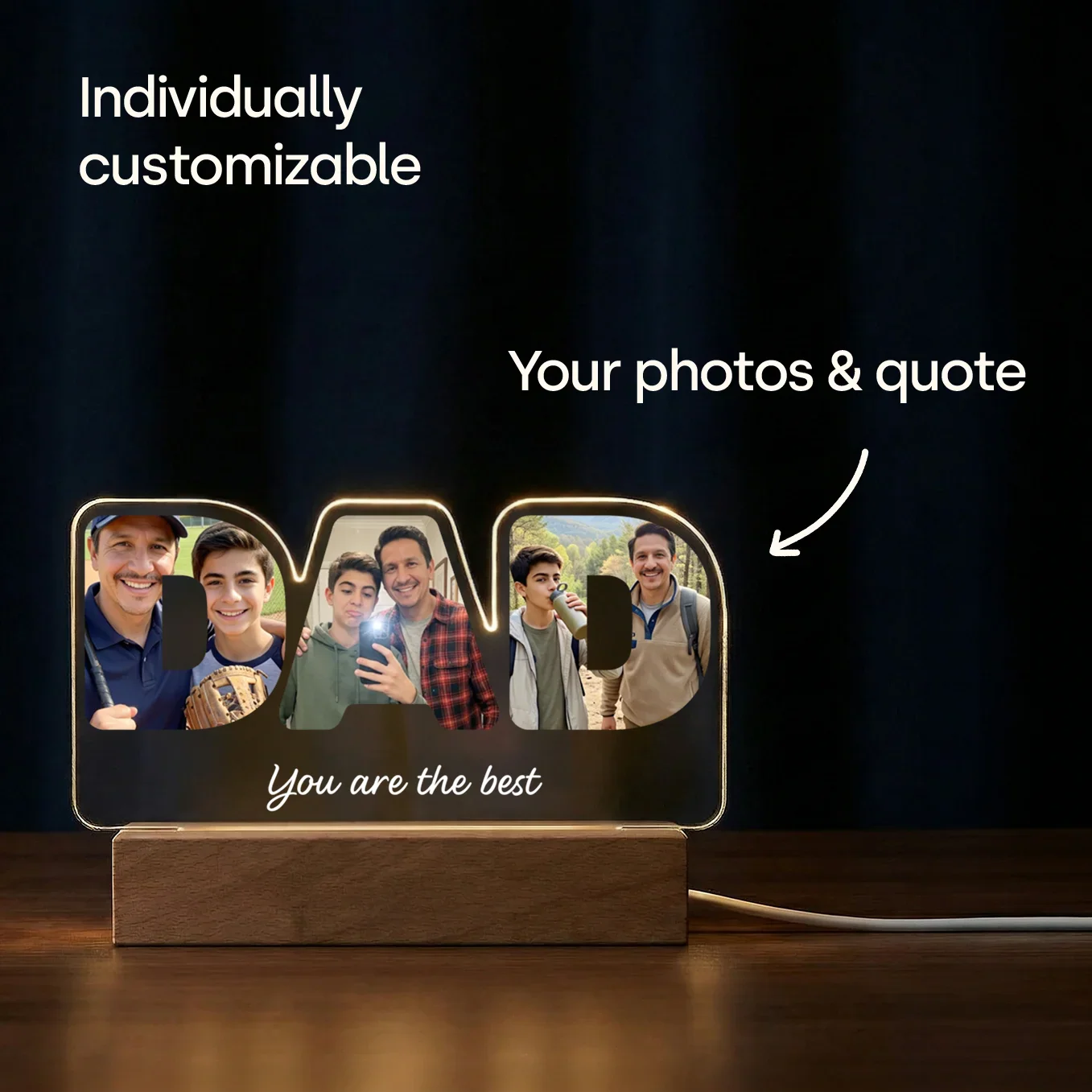Personalized Acrylic Light "DAD" - Image 6